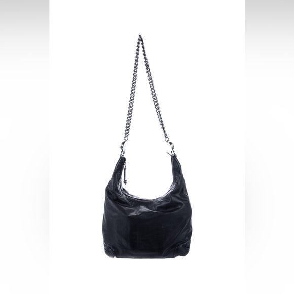 Gucci Black Leather Galaxy Chain Hobo Bag Authentic - Picture 12 of 13